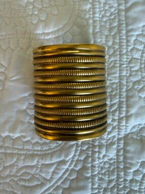 vintage MMA  wide gold plated bracelet